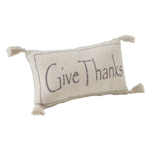 Load image into Gallery viewer, Harvest Blessings Give Thanks Woven Pillow 7x13