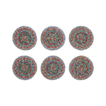 Load image into Gallery viewer, Multi Jute Coaster Set of 6