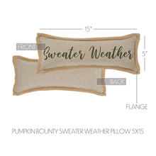 Load image into Gallery viewer, Pumpkin Bounty Sweater Weather Pillow 5x15