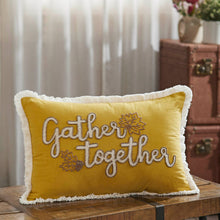 Load image into Gallery viewer, Gather Together Fall Leaves Pillow 14x20