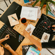 Load image into Gallery viewer, Chalkboard Learning Placemat Set