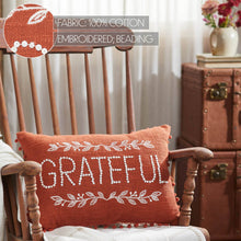 Load image into Gallery viewer, Grateful Pom Pom Pillow 14x20
