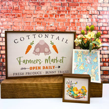 Load image into Gallery viewer, Cottontail Farmers Market Easter Signs - Home Decor

