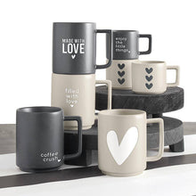 Load image into Gallery viewer, Matte Cafe Mug - Heart
