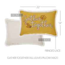 Load image into Gallery viewer, Gather Together Fall Leaves Pillow 14x20
