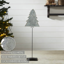Load image into Gallery viewer, Decorative Galvanized Metal Christmas Tree With Base 16x5x3
