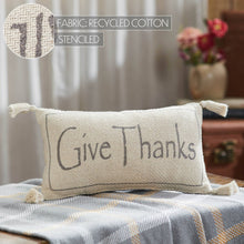 Load image into Gallery viewer, Harvest Blessings Give Thanks Woven Pillow 7x13
