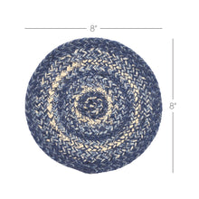 Load image into Gallery viewer, Great Falls Blue Jute Trivet 8
