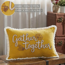 Load image into Gallery viewer, Gather Together Fall Leaves Pillow 14x20
