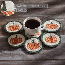 Load image into Gallery viewer, Pumpkin Bounty Stencil Coaster Set of 6
