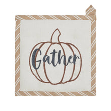 Load image into Gallery viewer, Bountifall Pumpkin Gather Trivet Set of 3 8x8
