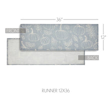 Load image into Gallery viewer, Silhouette Pumpkin Grey Runner 12x36

