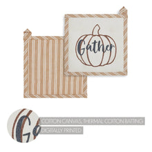 Load image into Gallery viewer, Bountifall Pumpkin Gather Trivet Set of 3 8x8
