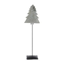 Load image into Gallery viewer, Decorative Galvanized Metal Christmas Tree With Base 16x5x3
