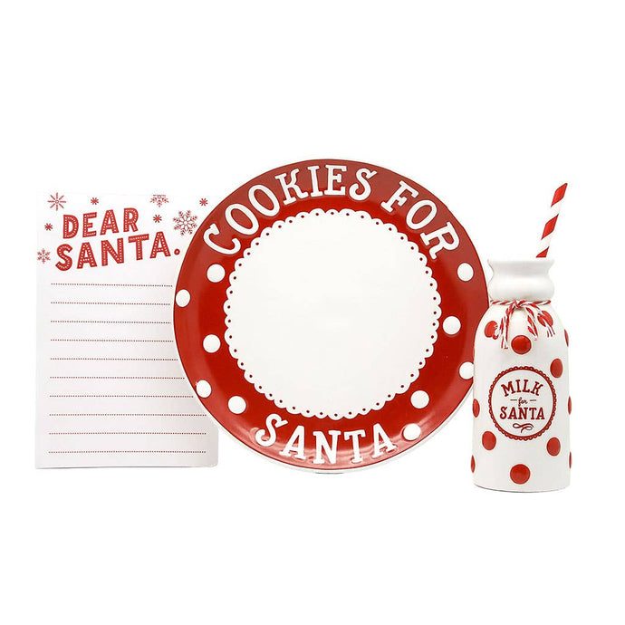 Santa's Holiday Cookie & Milk Set