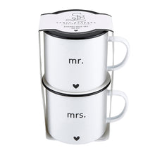 Load image into Gallery viewer, Enamel Mug Set - Mr And Mrs
