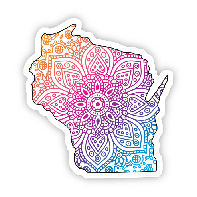 Wisconsin Mandala Pattern Sticker