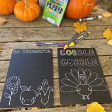Load image into Gallery viewer, Gobble Gobble Chalkboard Card Set

