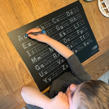 Load image into Gallery viewer, Chalkboard Letters Practice Placemat
