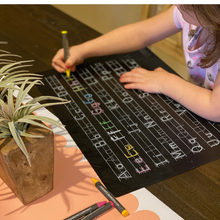 Load image into Gallery viewer, Chalkboard Letters Practice Placemat

