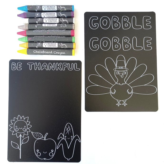 Gobble Gobble Chalkboard Card Set
