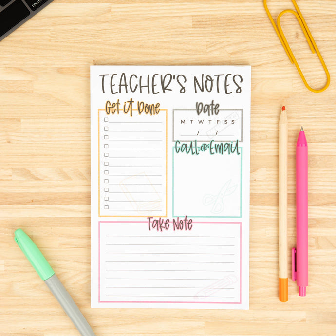 Teacher's Notes Notepad