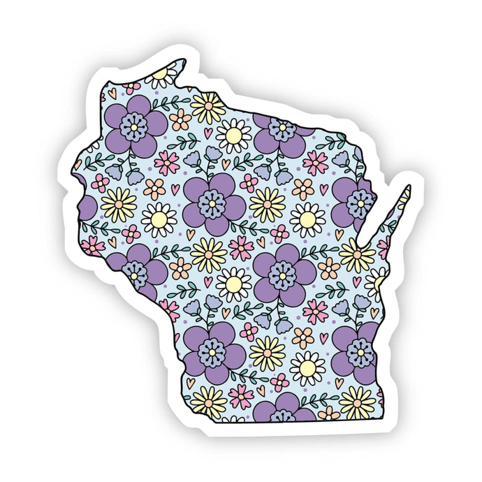 Wisconsin Floral Sticker