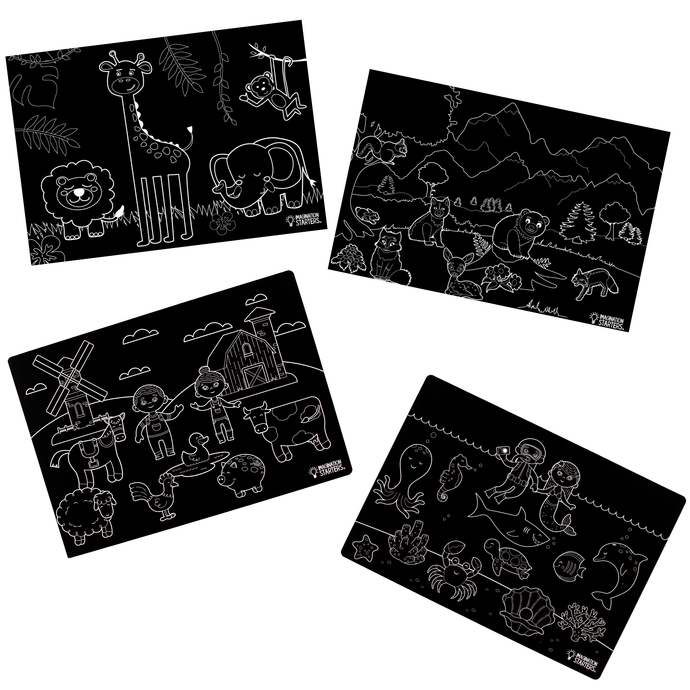 Chalkboard Animals Placemat - Set of 4